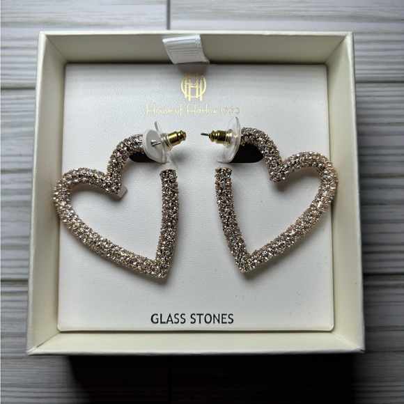 House of Harlow heart shaped earrings - Picture 2 of 4